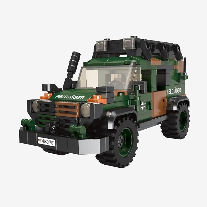 BlueBrixx Todoterreno Compacto Bundeswehr - Coche de Bloques Compatible