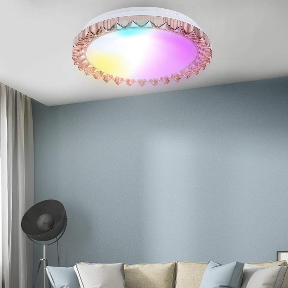 Luz de techo LED RGB inteligente para iluminación de control de voz 48W 15 pulgadas