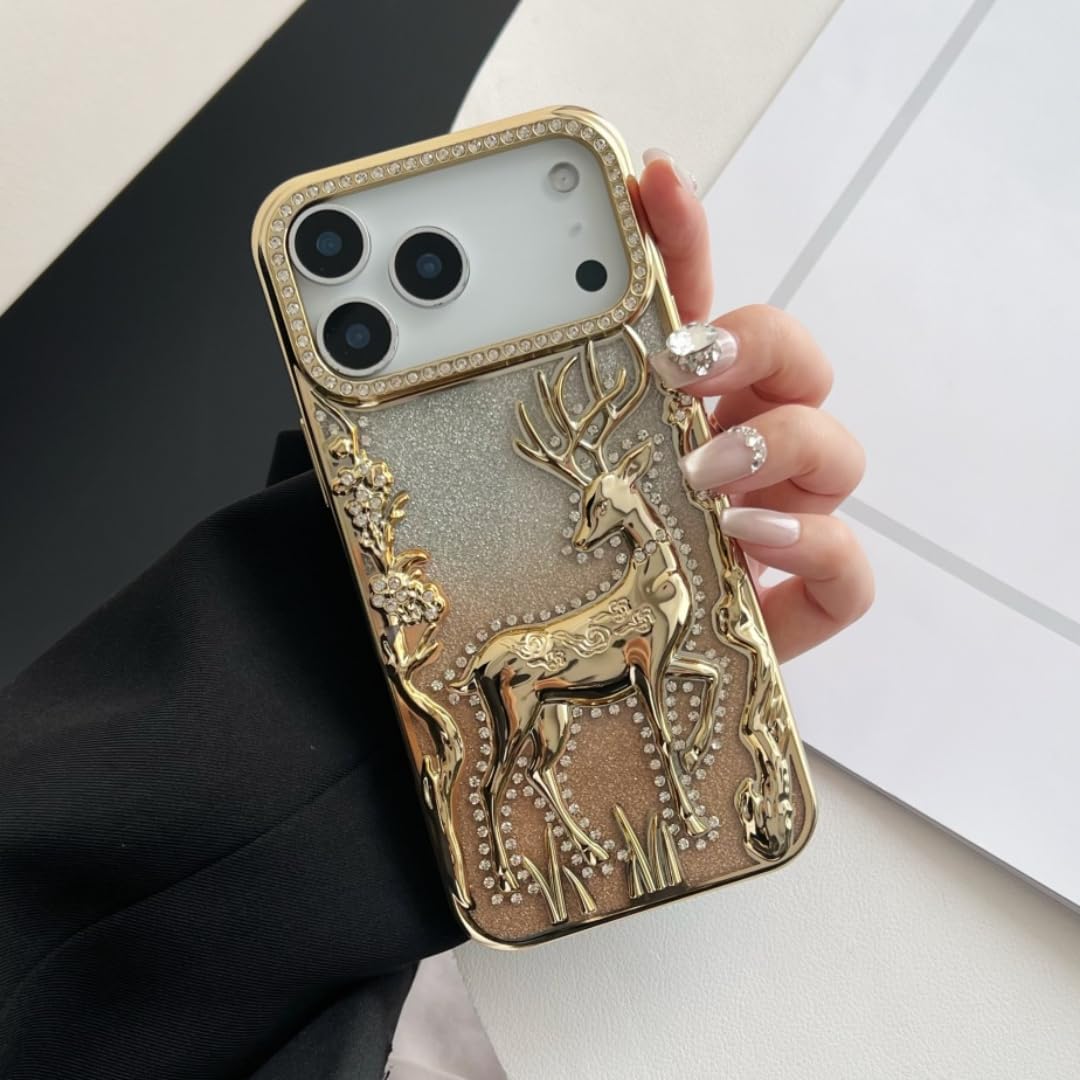 Coque iPhone 13 Pro paillettes or idéale pour vos soirées - 8