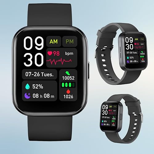 Tribe Fitness Tracker - Reloj de presión arterial para hombres, mujeres, niños, sincronización con iPhone Android, contador de pasos, monitor de