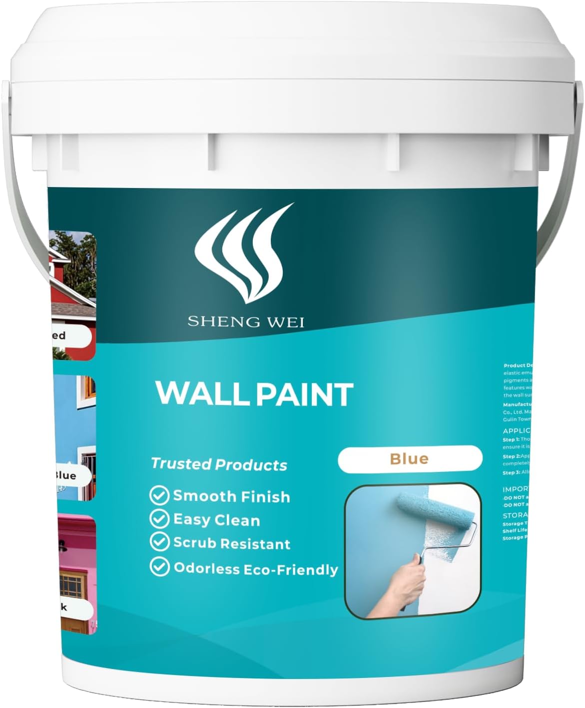 Floor Paint wall renovation paint interior and exterior walls,gray, 3 gallon, epoxy resin floor paint, self-brushing waterproof sunscreen latex paint, outdoor cement villa exterior wall paint, covering 490 feet, fast curing