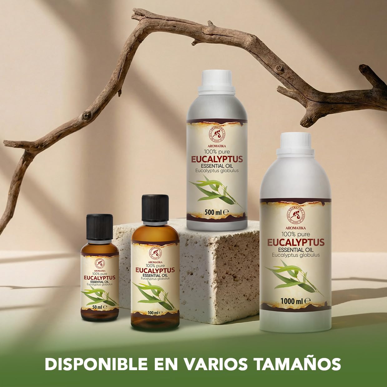 Aceite Esencial de Eucalipto 1000 ml - Eucalyptus Globulus - Natural y Puro - Aceites Esenciales para Difusores - Fragancias para el Hogar - Jabones y Velas - Sauna - Aroma a Eucalipto - Aromaterapia