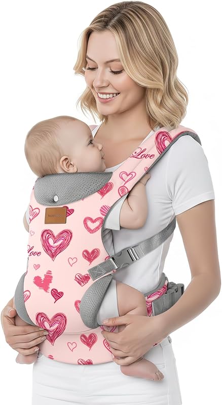 Baby Carrier, Ergonomic Adjustable Toddler Carriers for 7-66 Lbs | Cozy Lightweight Infant Carrier with Neck Support, Lumbar Support for Parents, 4-36 months