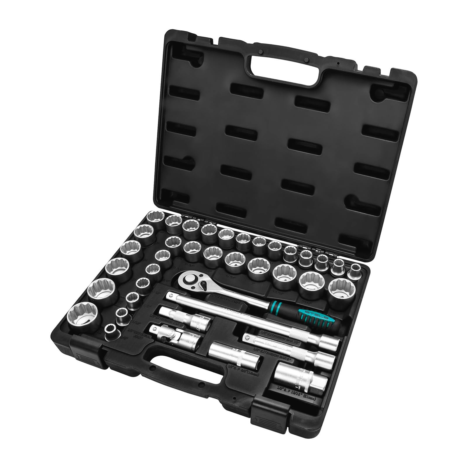 Stels Jogo De Soquetes Encaixe 1/2 Pol Com 39 Pecas | Amazon.com.br