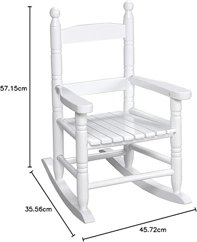 Miniatura 7 de Gift Mark Mecedoras infantiles  Mecedoras de madera hechas a mano para niños y niñas  Asientos clásicos de doble listón para niños  Mecedora para