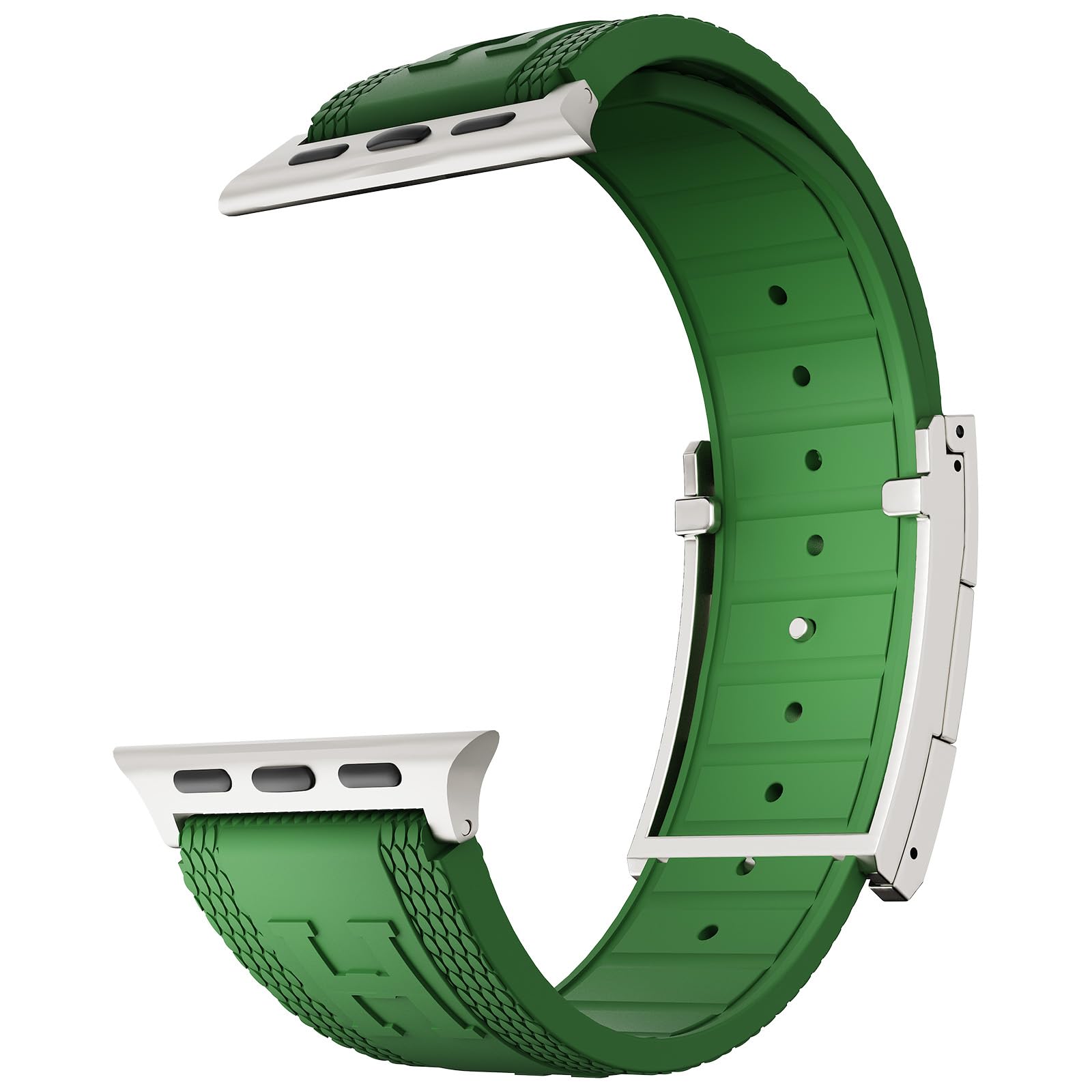 Bracelet sport en silicone compatible avec Apple Watch, bracelet de luxe à