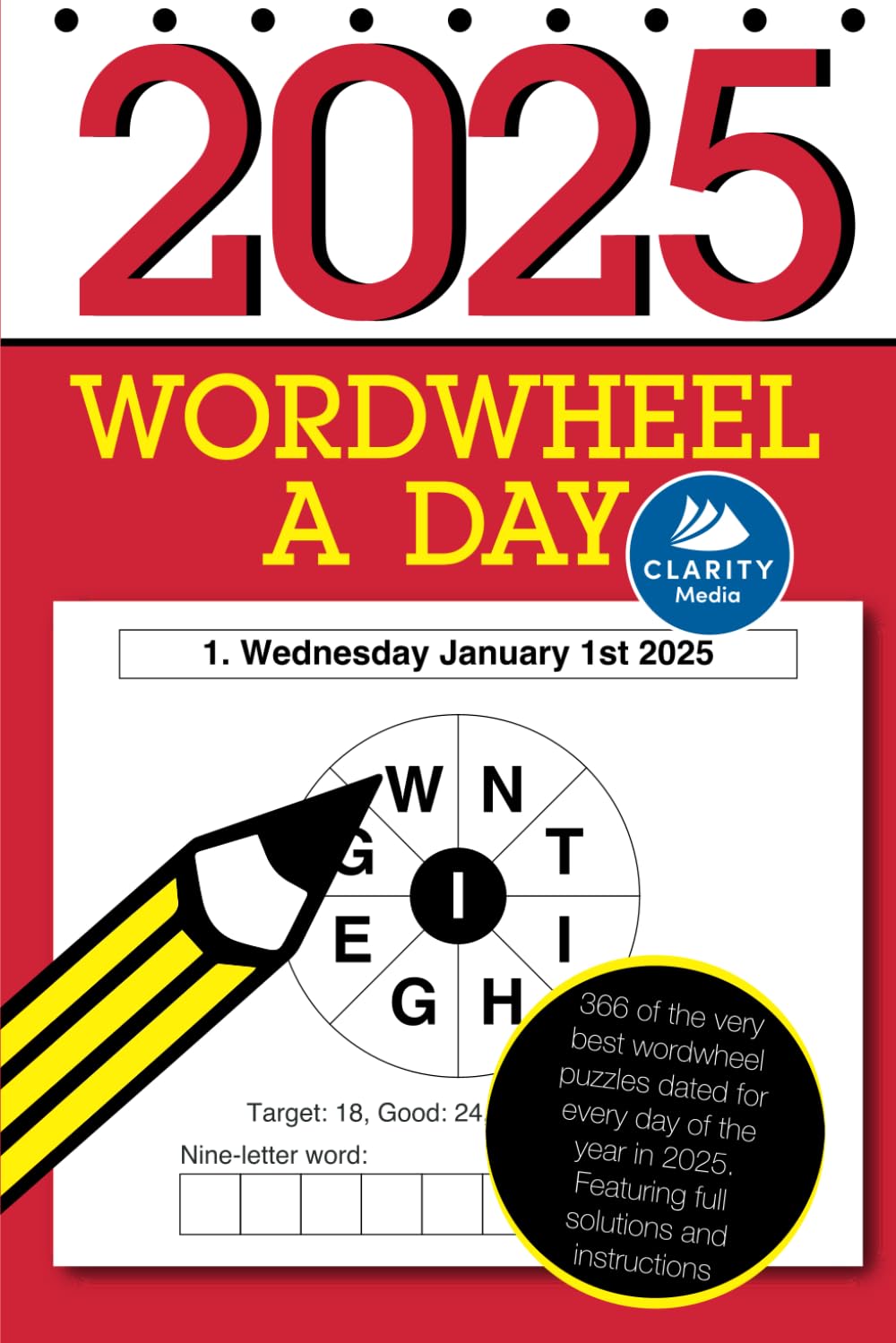Wordwheel a Day 2025: 366 fantastic word wheel puzzles for you to enjoy in 2025