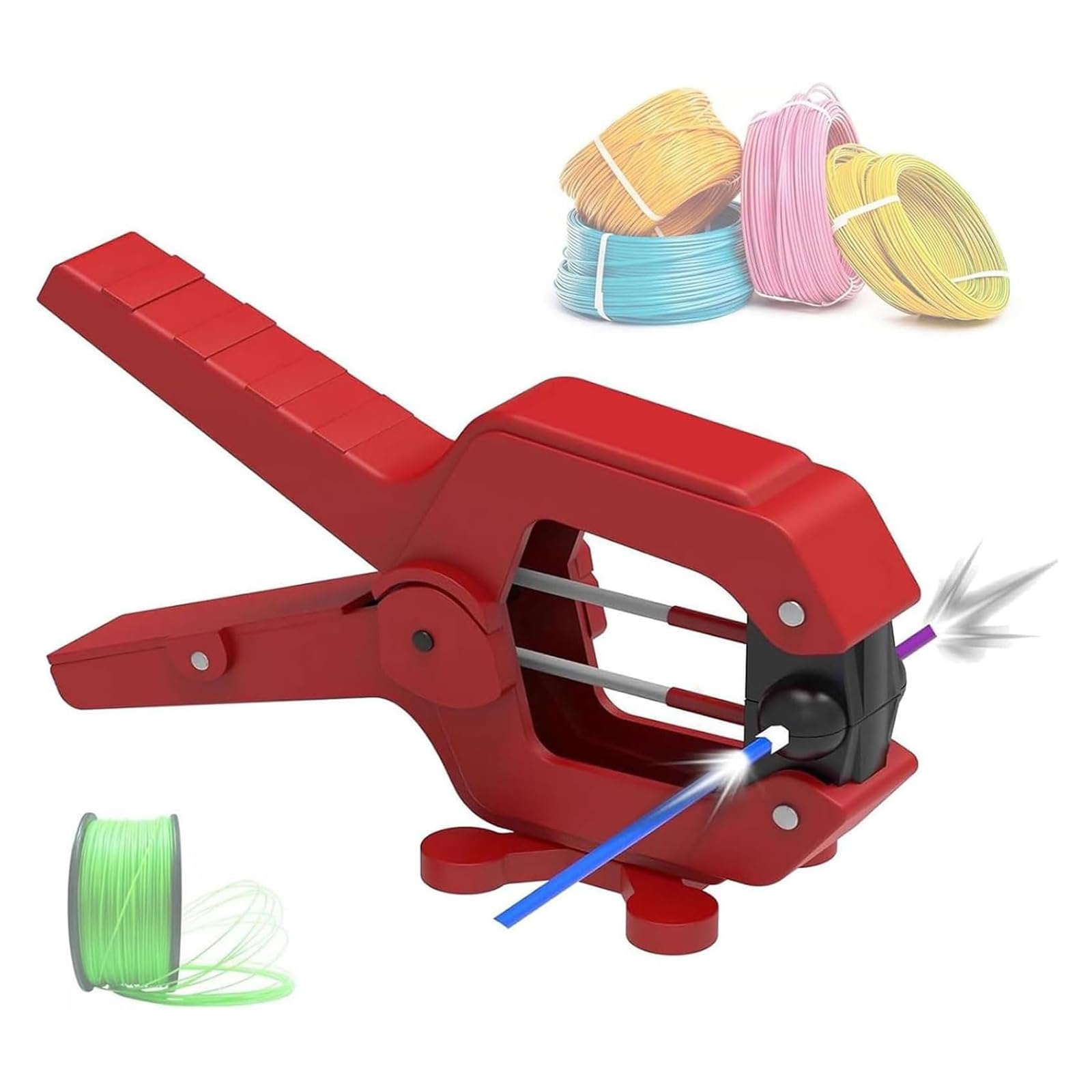 Złącze filamentu do drukowania 3D, spawarka filamentu 3D do 240°C, konfigurowalny czas, kompatybilny z materiałami PLA, ABS, TPU, PETG, PA/PC