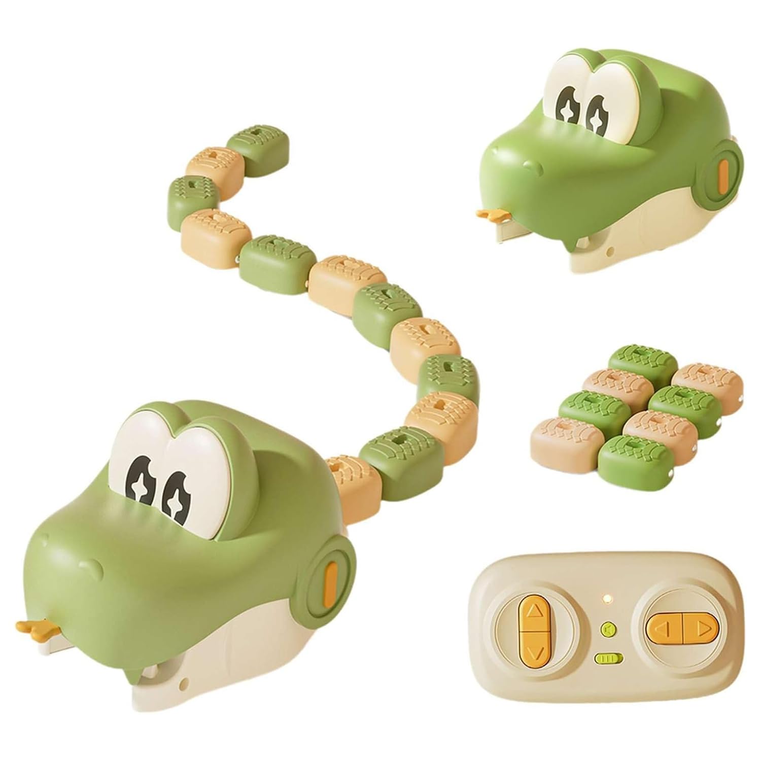 1~2 Players Magnetic Snake Game Toy, Remote Control Snake Game, green
