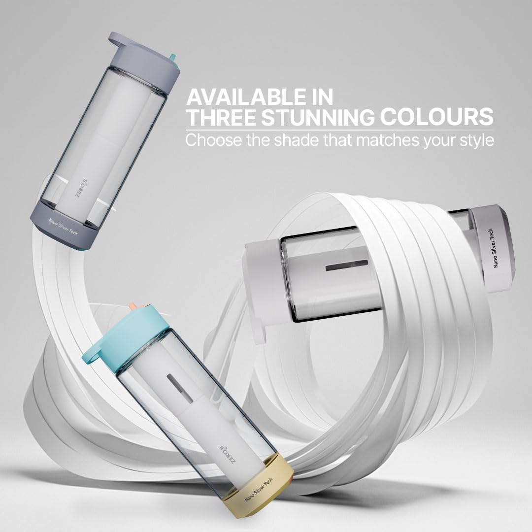 Zero B H2Ohh Portable Water Filter Bottle – 600ml | Removes 99.9% Bacteria & Viruses | Durable TRITAN Material | Instant Purification | Eco-Friendly Travel & Fitness Bottle (CORAL BLOOM) 15 61B8vrwCeCL. SL1080