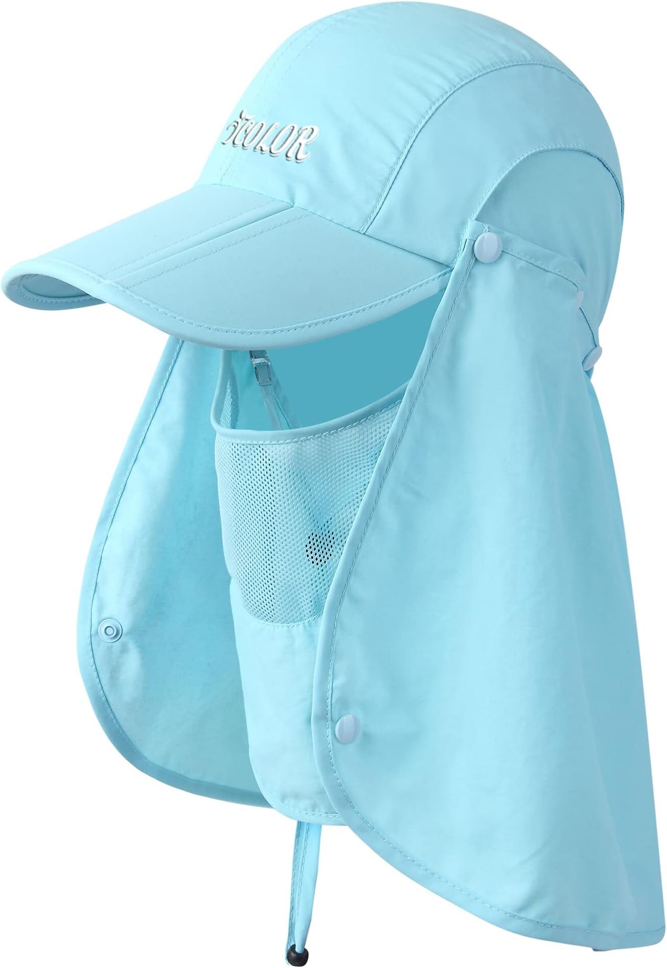 icolor Women's Sun Cap Fishing Hats Summer Outdoor Travel Beach Sun Protection Hat with UPF 50+ Neck & Face Flap Cover