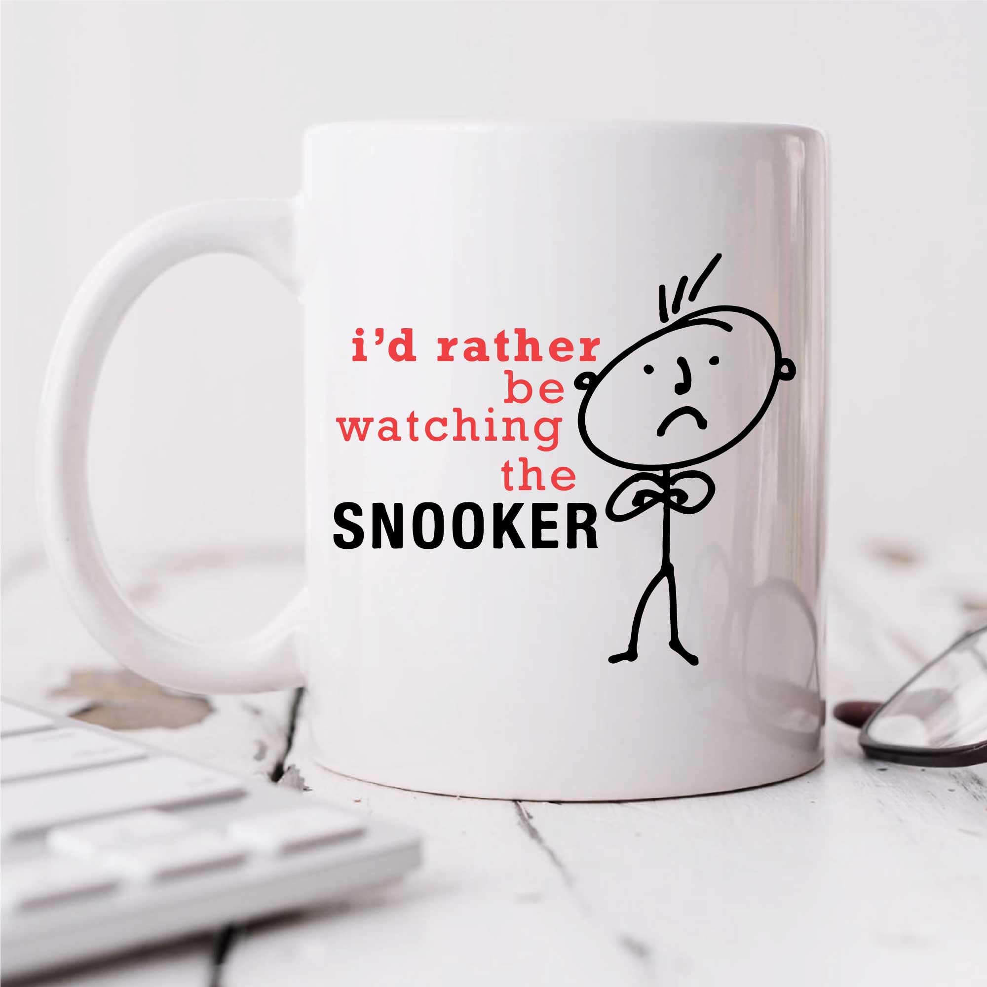60 Second Makeover Limited Mens I'd Rather Be Watching Snooker Mug Cup Novelty Friend Gift Valentines Gift Dad Friend Boyfriend Brother Uncle