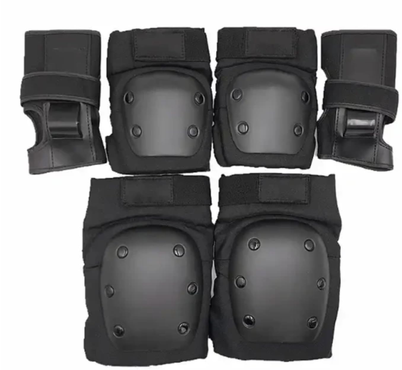 GuardPro 6-in-1 Ultimate Protection Kit: ginocchiere, gomiti e polsiere per skateboard, rollerblade e stunt scooter