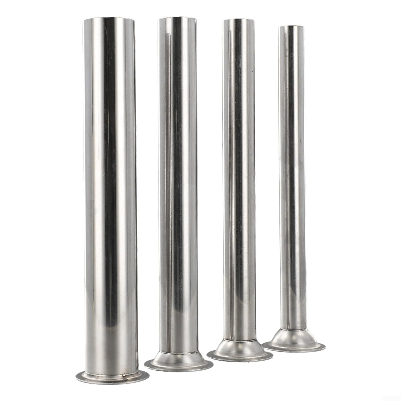 4-Piece Stainless Steel Sausage Stuffer Tubes – Filler Nozzles For Meat Grinder, Homemade Sausage Making-622417