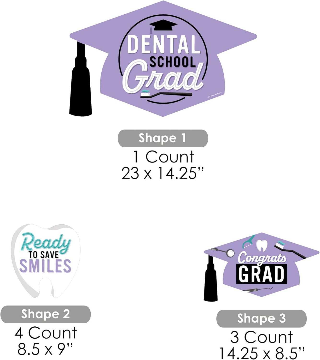 Big Dot of Happiness Dental School Dentistry Outdoor Decorations - Graduation Yard Signs - Set of 8