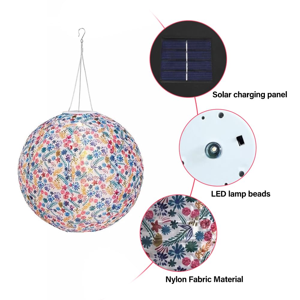 2 Piezas Farolillos Solares Exterior, 30CM Impermeables Faroles Solares Exterior, Farolillos Solare Exteriors Jardin, para Hogar Jardín Terraza Fiesta Decoracion