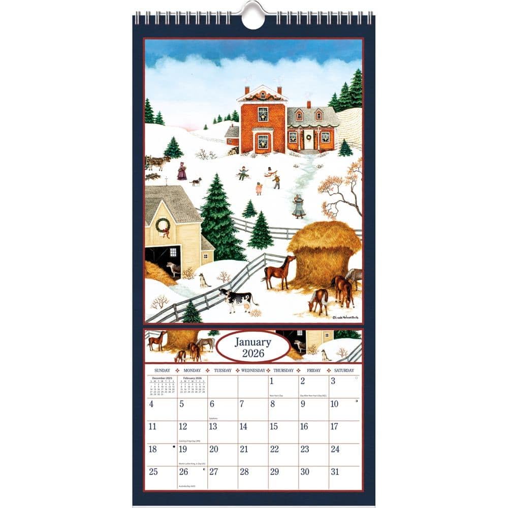 Lang, Linda Nelson Stocks Vertikaler Wandkalender 2026, 20,3 x 40,8 cm, 12-Monatskalender mit gehefteter Bindung