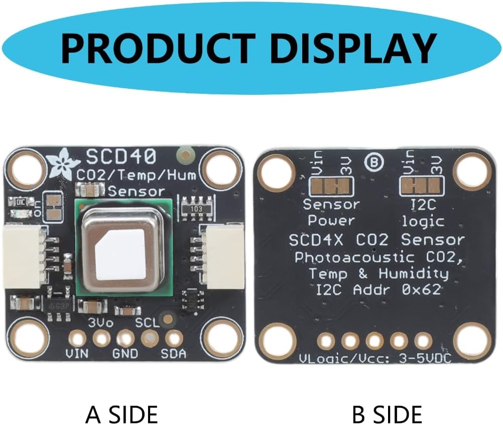 5187 Scd-40 Sensors Board 3-5Vdc Carbon Dioxide Temperature and Humidity Replacement
