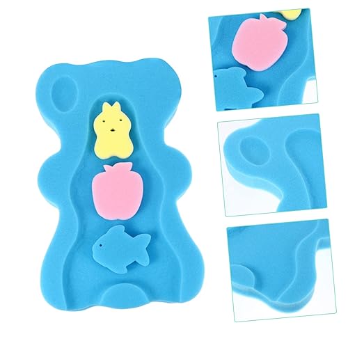 Miniatura 7 de ibasenice Esponja de baño infantil Cojín de baño para fregadero Alfombrilla de esponja antideslizante Almohadilla de bañera para recién nacidos