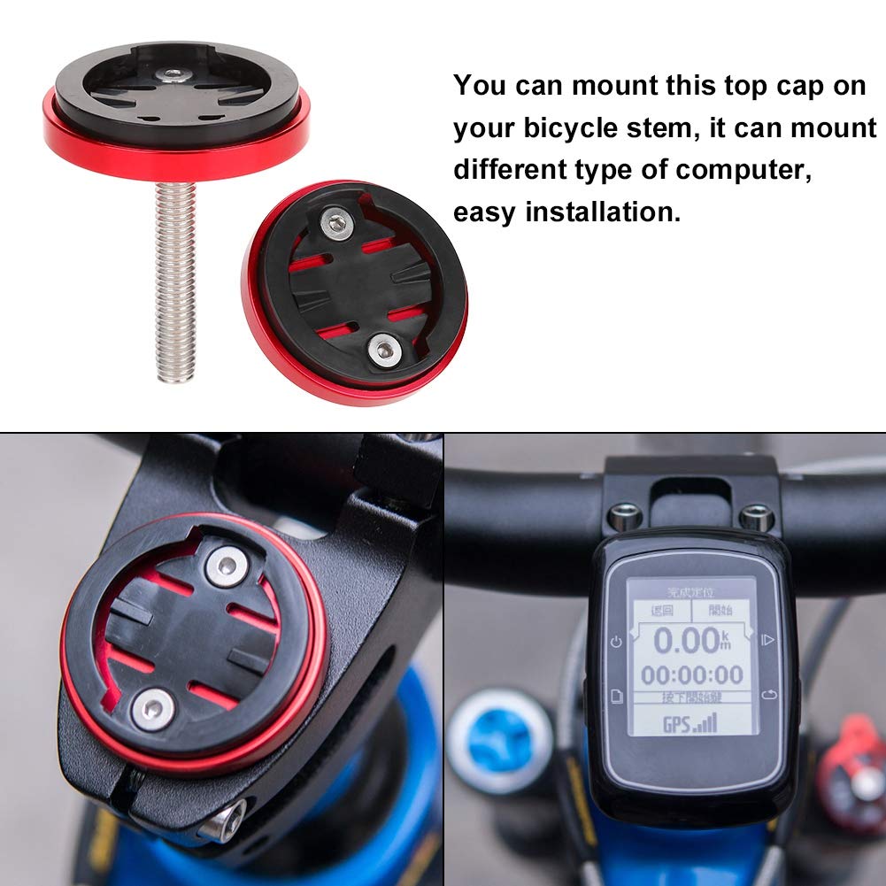 Pilipane Bikes Stem Top hat Computer Stopwatch Mount Holder, Adjust Out Front Computer Mount, with Adapter Wrenches Longer Screw for Garmin/Bryton/Cateye(Red), Adjust Out Front Computer Mount, Bicycl