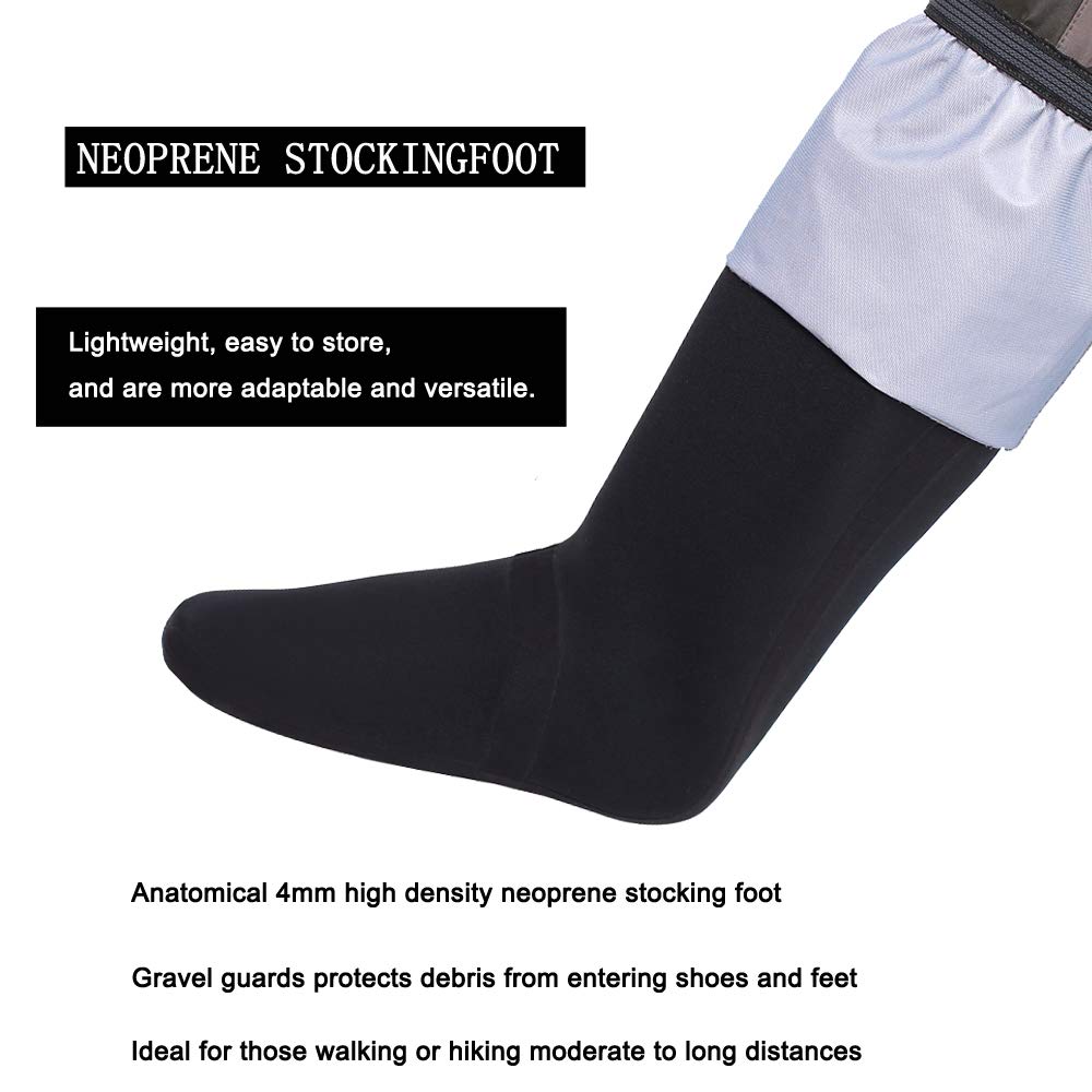 Kylebooker Angelhose Wathosen Herren Atmungsaktiv Atmungsaktiv AngelbekleidungMänner Fliegenfischen Fuß Brust Wathosen Erschwingliche Atmungsaktive wasserdichte Angeln Wathose KB004