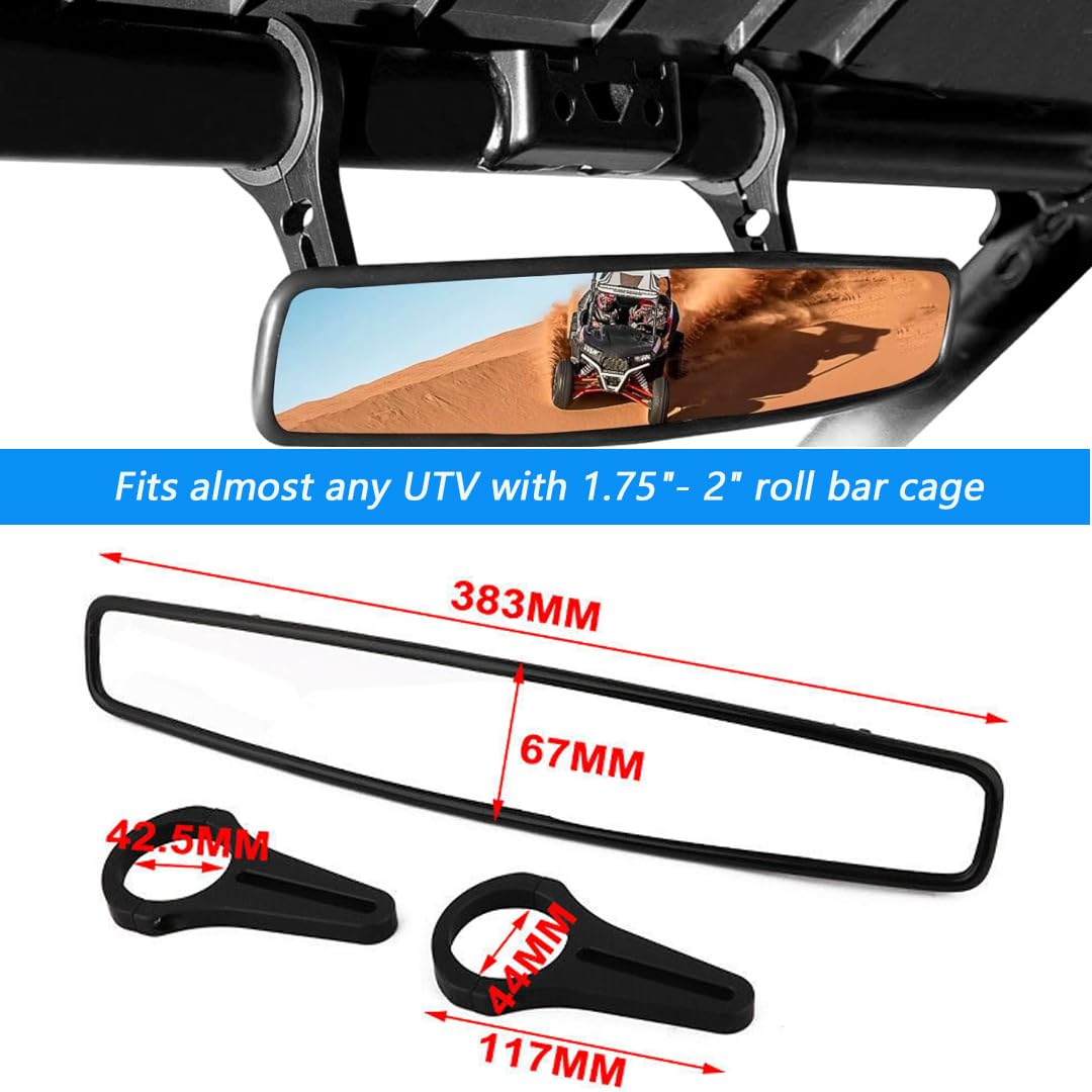 Espejo retrovisor UTV for Segway Fugleman UT10 Crew 2022 2023 2024 2025 2026, espejo lado a ajustable plegable con vidrio resistente a roturas, se adapta a jaula antivuelco de 1.75-2 pulgadas(A)
