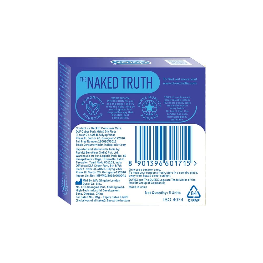 Durex Invisible Close Fit - Pack of 3 Condoms