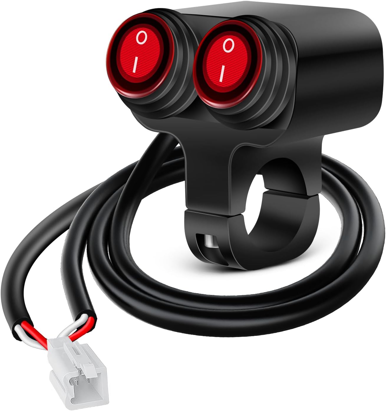 Nilight Motorcycle 7/8″ (22mm) Handlebar Switch Plug and Play 12V Waterproof On Off Push Button Dual Control for ATV UTV Driving Light Bar Nilight Motorcycle 7/8″ (22mm) Handlebar Switch Plug and Play 12V Waterproof On Off Push Button Dual Control for ATV UTV Driving Light Bar