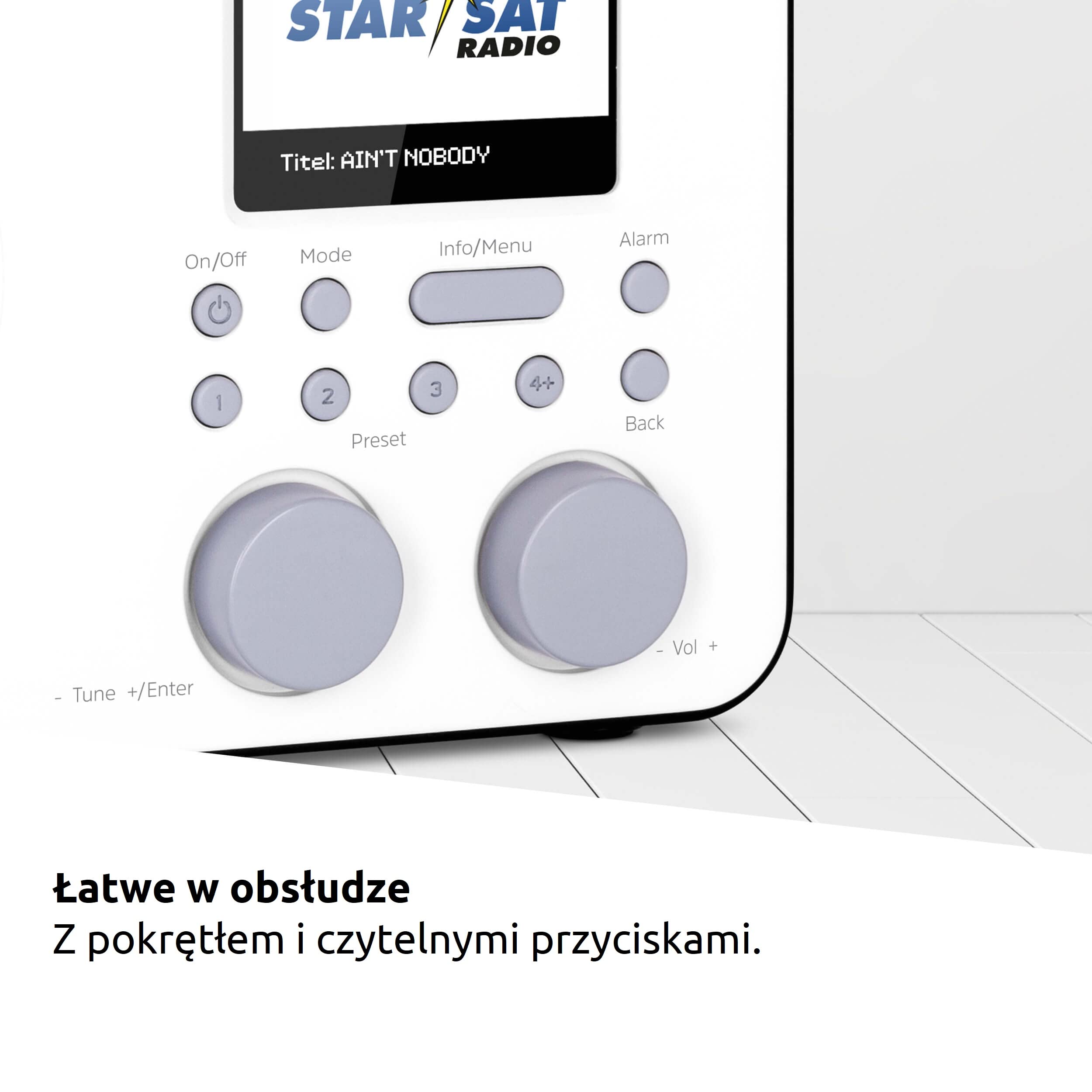 TechniSat VIOLA 2 C IR - przenośne radio internetowe (DAB+, FM, WLAN, kolorowy wyświetlacz 2,4 cala, gniazdo słuchawkowe, budzik, wyłącznik czasowy, moc 3 W RMS, akumulator, zasilacz sieciowy) czarny
