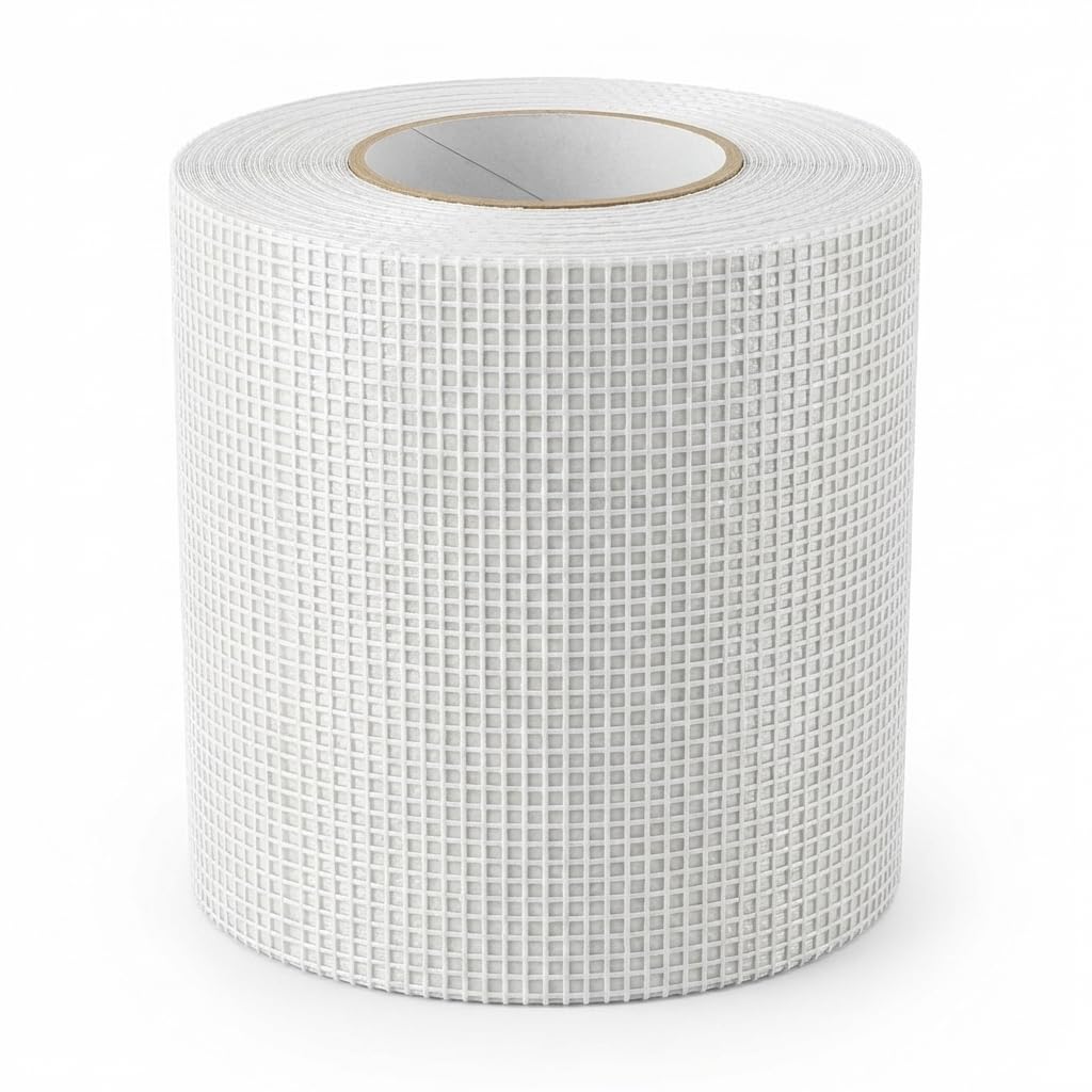 Self-Adhesive 60 GSM (6 INCH X 50 MTR) Fiber Mesh Drywall Tape | Glass Fiber Mesh Tape for Wall Crack Repair, Drywall Joints, Plastering & Waterproofing.-image-14