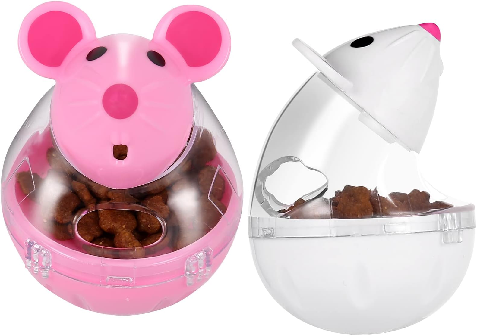 FANTESI 2 Pcs Cat Food Ball Dispenser Cat Treat Toy Feeder Toy for