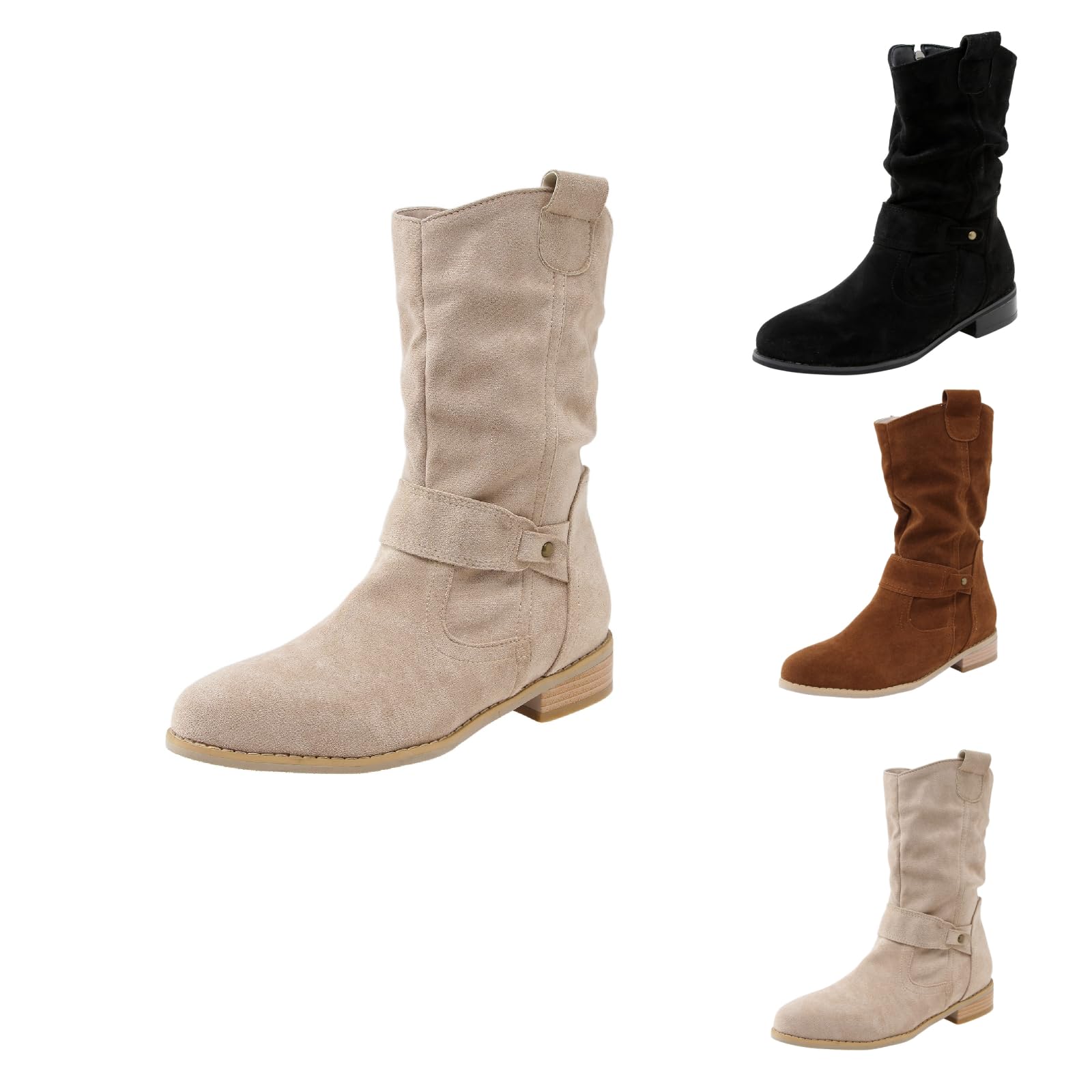 Damen Westernstiefel - Elegante Cowboystiefel Mit Schnalle