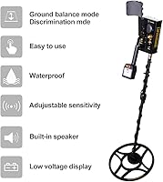 Vista 2 de ALLOSUN Detector de metales para adultos Hunter Buscador de monedas Golden Digger alta precisión impermeable detectores de metales dos modos Cazador