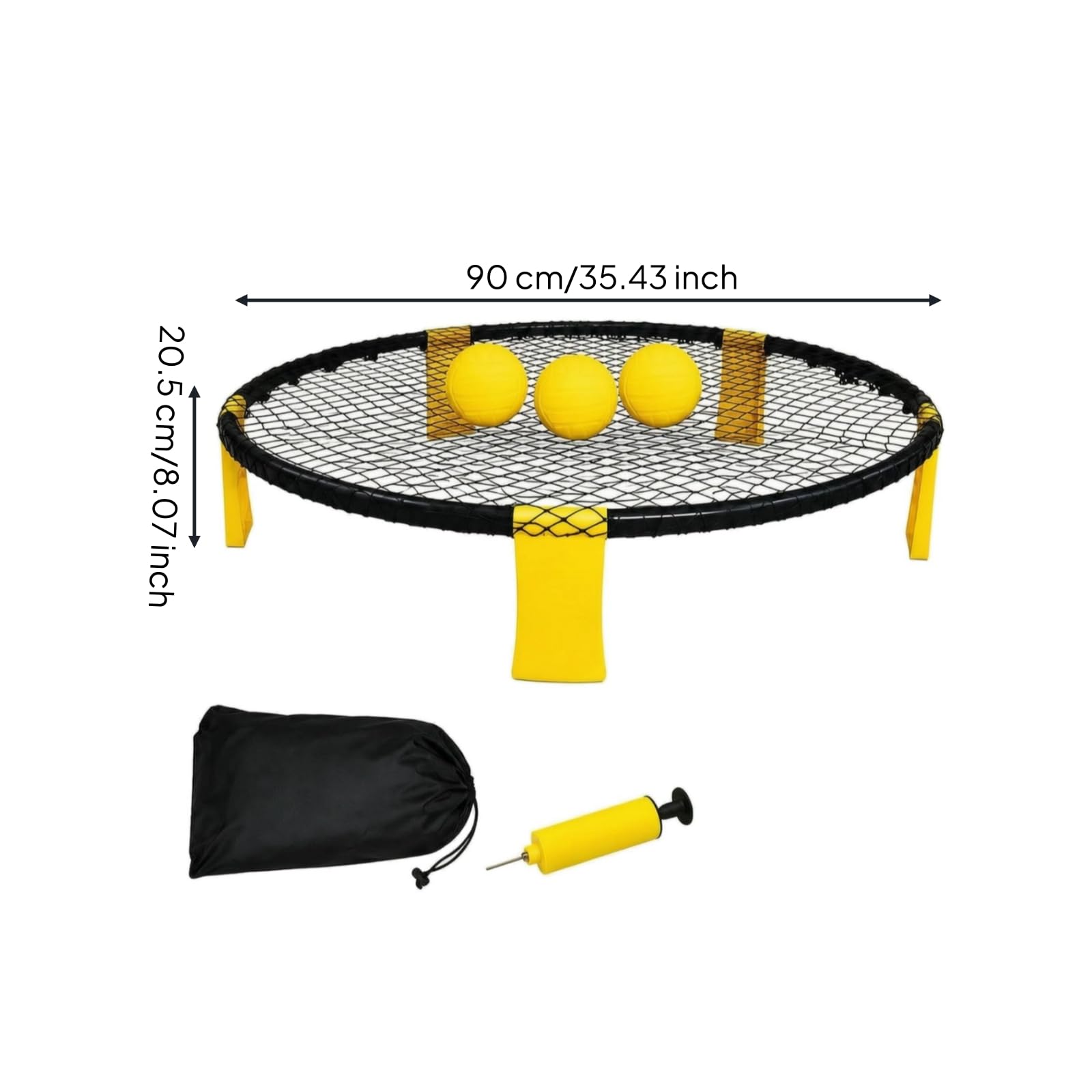 Gioco di Rinculo con Re Circolare Pieghevole Gioco con Palline Gonfiabili Rerattivo per Giardino,