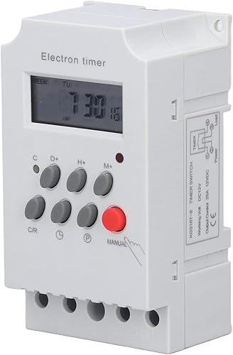 Miniatura 6 de Carril DIN Interruptor Temporizador Electrónico Temporizador Electrónico LCD Microordenador Electrón Controlador Inteligente KG316TII (AC 220V)