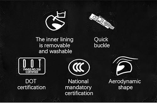 Miniatura 7 de Casco de motocicleta con visera completa, casco de cara completa con visera doble para hombres, mujeres y adultos con protector solar ahumado,