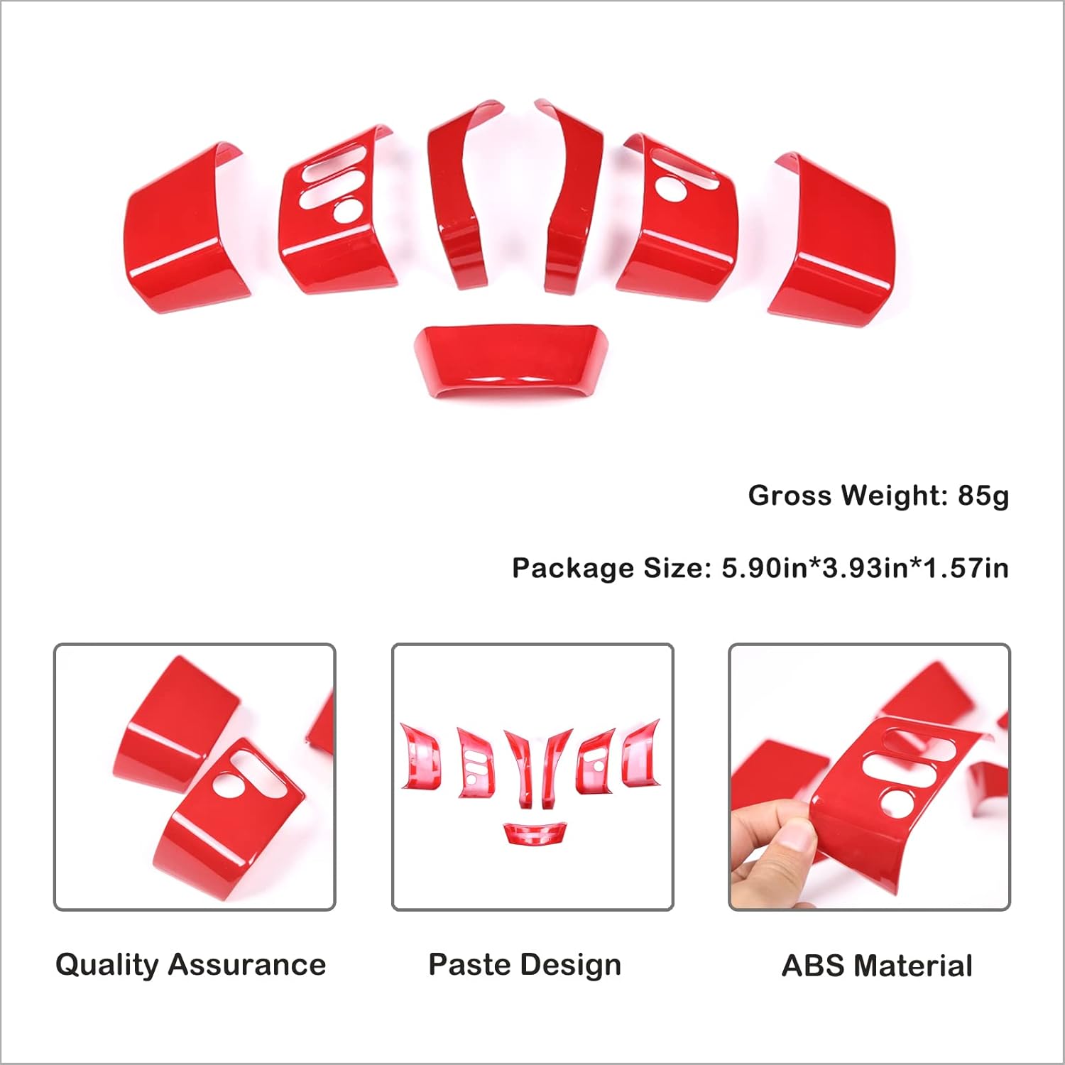 Aunginsy 7Pcs Center Console Button Panel Trim Cover Compatible with Toyota FJ Cruiser 2007-2021 Car Central Control Panel Molding Decorative Frame Protection Sticker ABS Interior Accessories