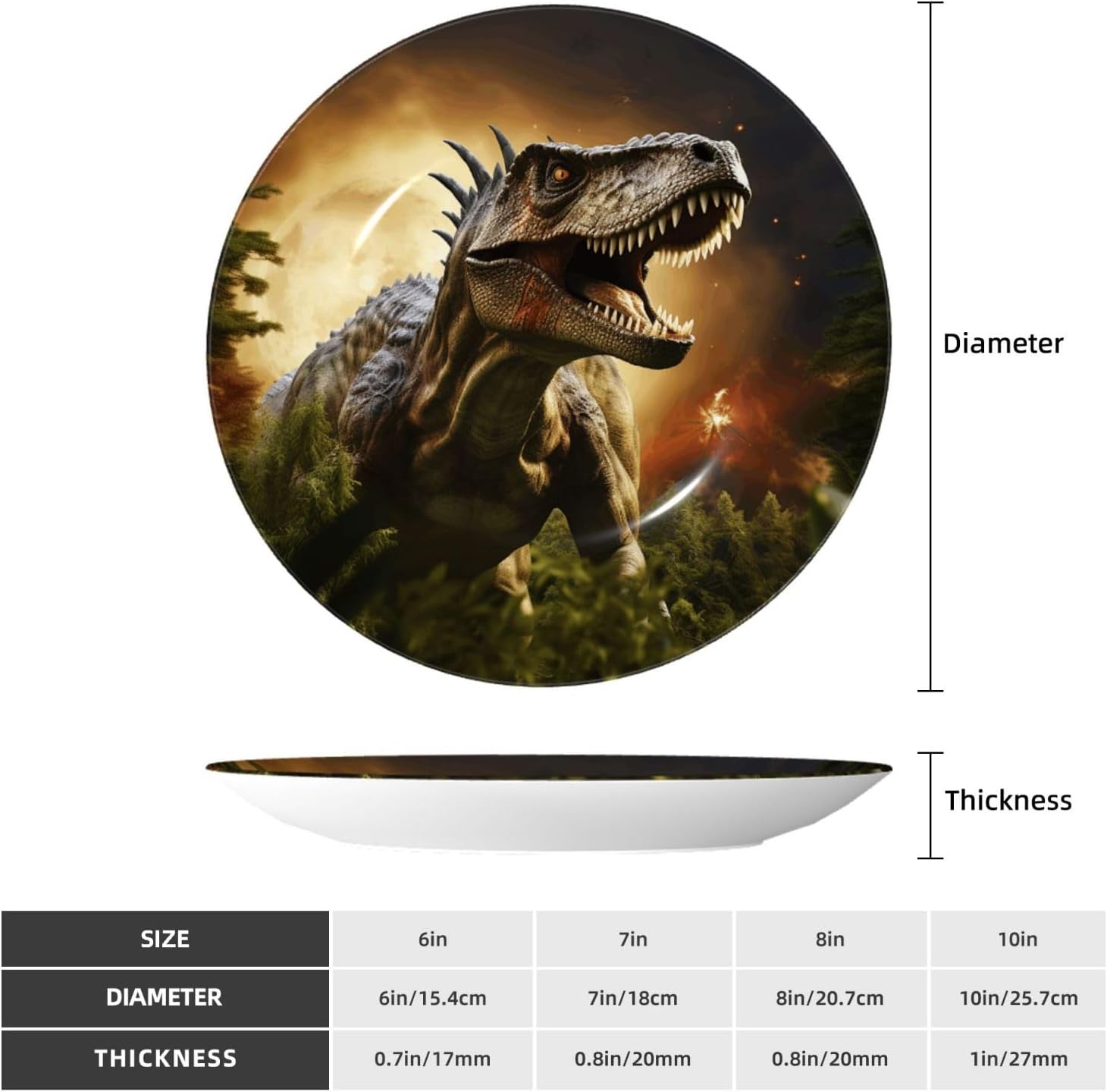 Decorative Plate Art Crafts Bone China Decorative Plate with Display Rack Souvenir Wall Decor Ceramic Ornaments Dinner Plates Ceramic Decoratives Plates for Home Office 10in