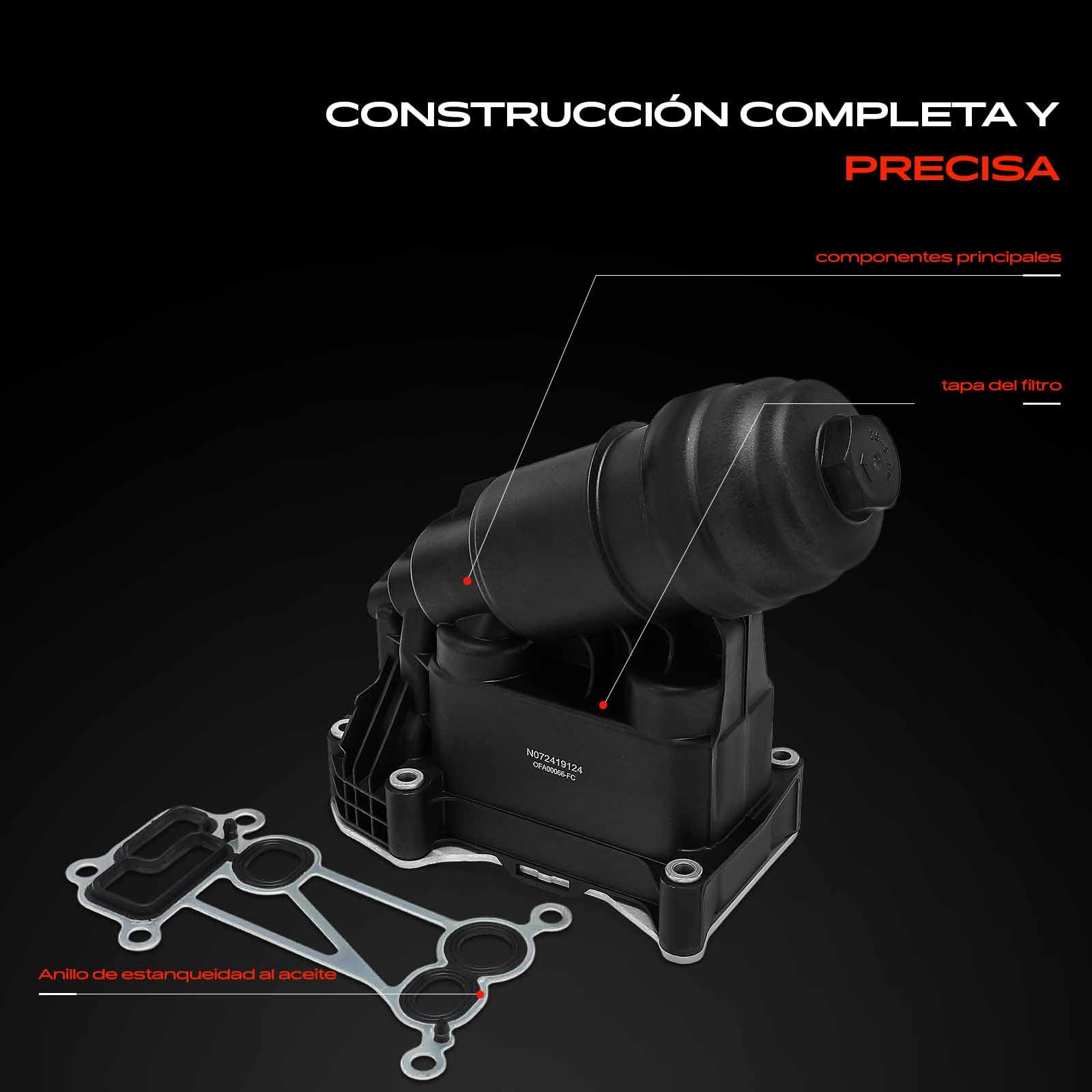 Frankberg Enfriador de aceite aceite de motor carcasa del filtro de | Compatible con: Serie 5 F10, Serie 3 Touring E91, X1 E84, 4 Cabriolet F33 F83, 4 Gran Coupé F36, 3 Gran Turismo F34