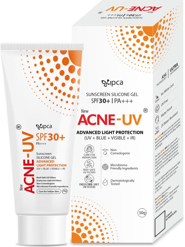 Acne-UV Gel Sunscreen SPF 30 PA+++ | 30g Sunscreen for Oily Skin Women & Men | Non-Comedogenic Silicone Gel | Visible Light Protection | Water Resistant | Suitable for All Skin Types-picture-48