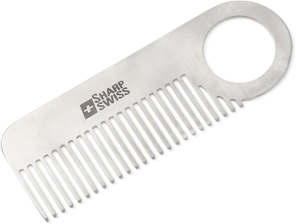 Stainless Steel Pocket Hair Combs Men Mini Beard Anti-static Comb 3.95inch