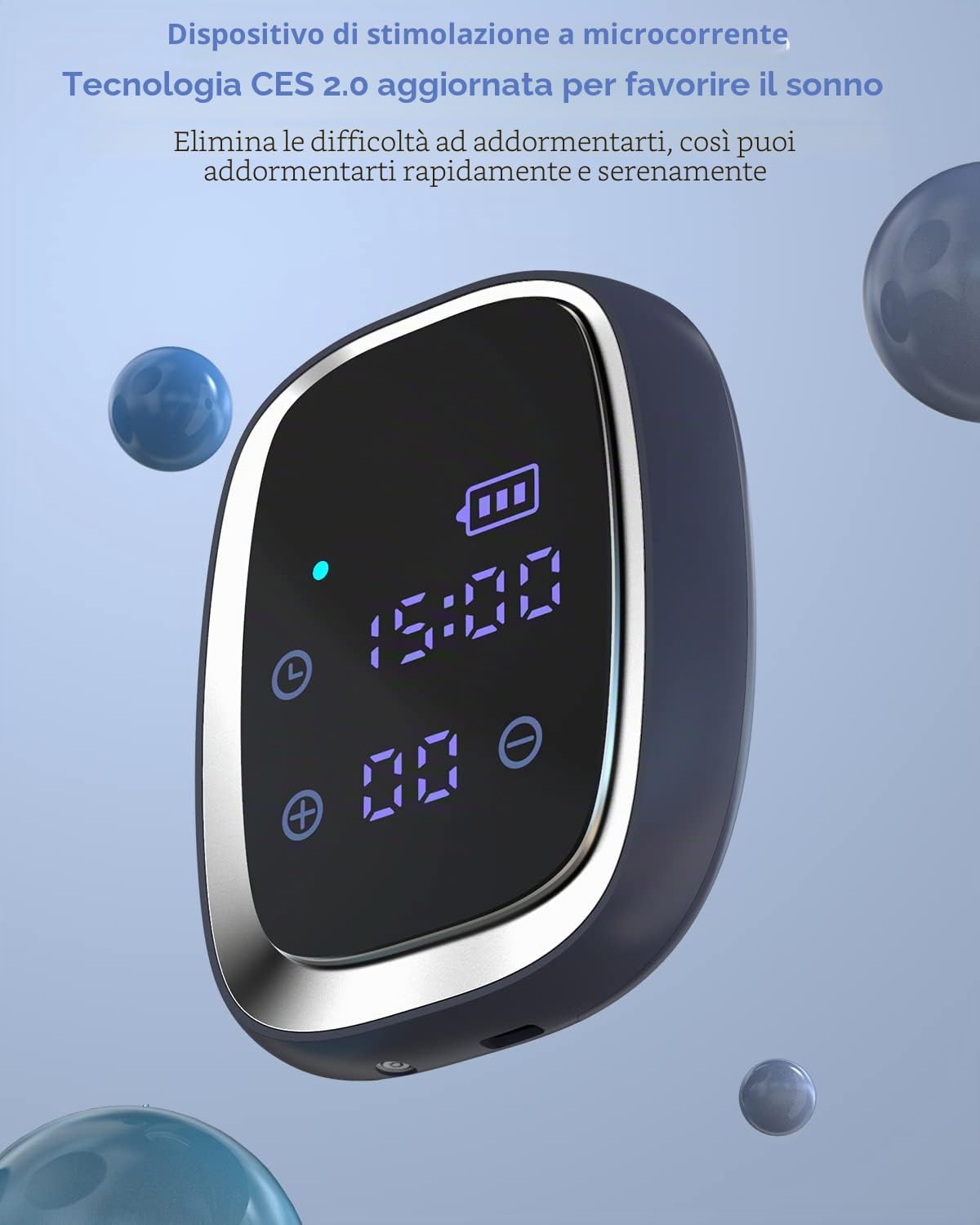 KTS Dispositivo Avanzato per Aiutare il Sonno, Stimolazione Microcorrente a Bassa Frequenza e Aiuto Ipnotico Pulsato per il Sonno per Adulti con Ansia, Emicrania e Vertigini per Raggiungere un Sonno