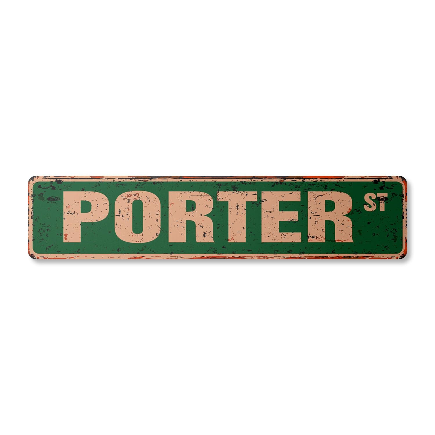 Yaasimoule Metal Porter Vintage Street Sign Childrens Name Room Sign
