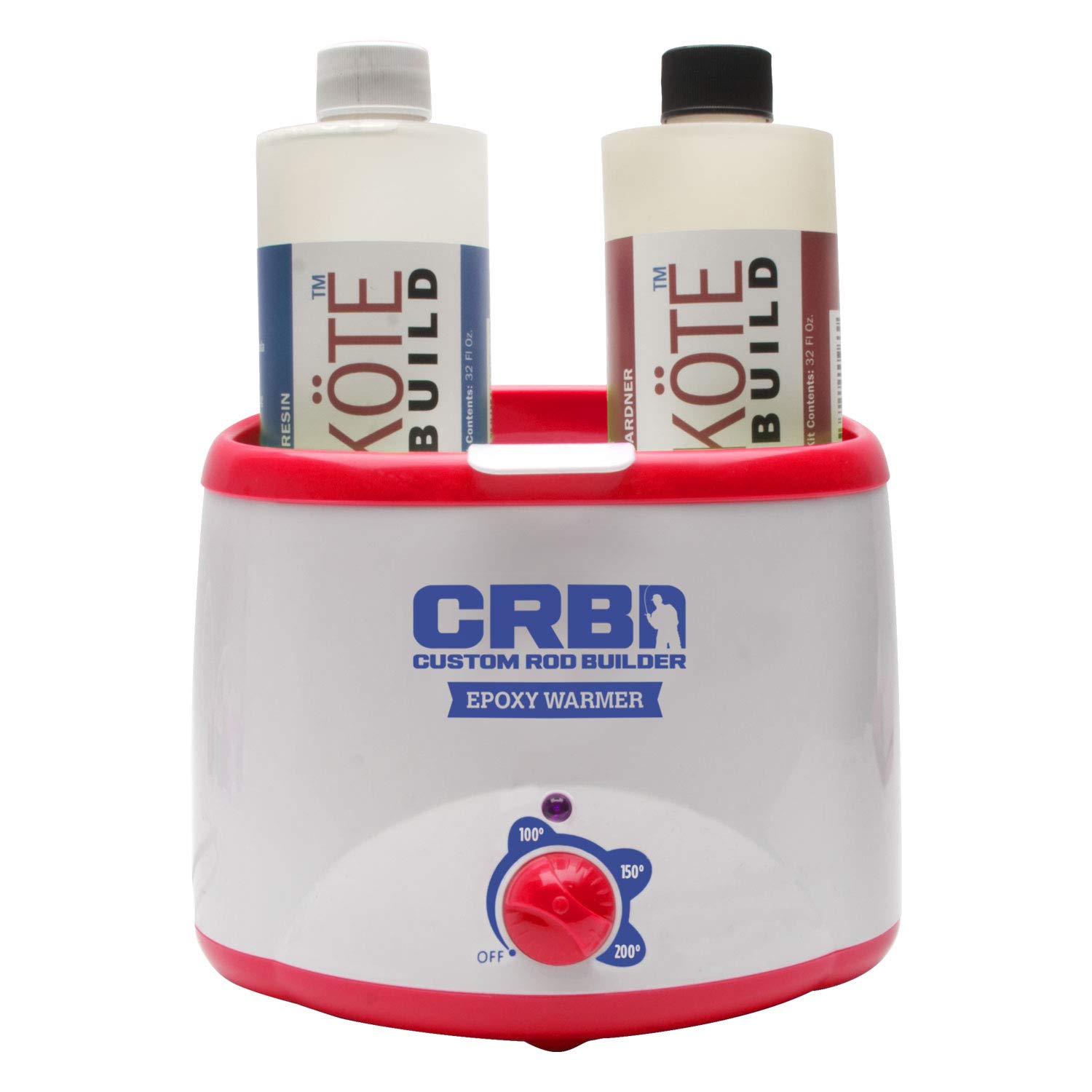 CRB Epoxy Bottle Warmer - Adjustable Temperature for Easy Pouring & Mixing of Epoxy and Glues, Fits 2-32oz Kits