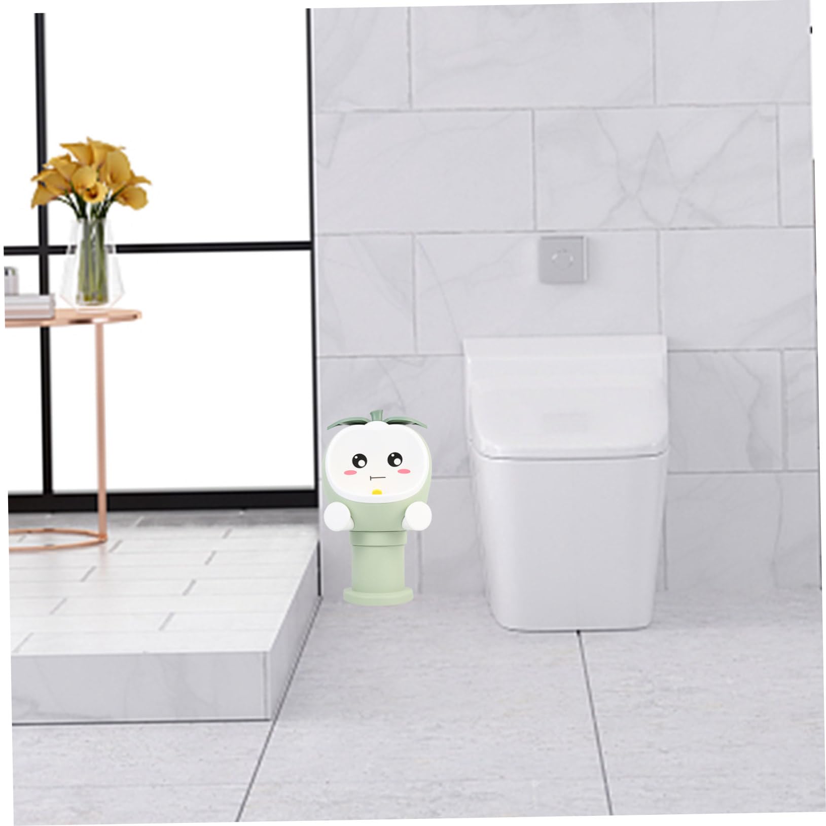 Jungen Urinal für Kleinkinder, Töpfchen fürs Training, Grün | Kunststoff, Cartoonartige Form, Vergrößerte Tiefe Wanne, Integriertes Windrad gegen Spritzer