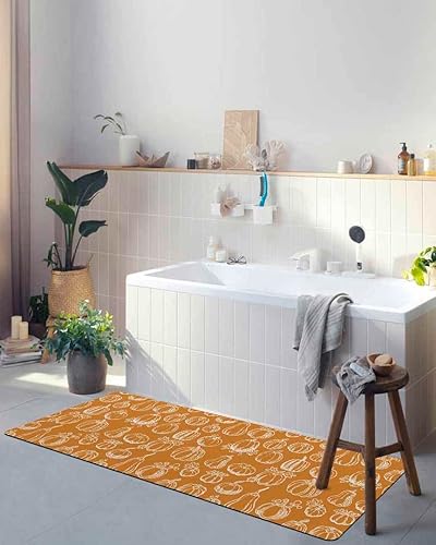 Miniatura 4 de Tapete de baño de Acción de Gracias para bañera, antideslizante, de secado rápido y absorbente, de tierra de diatomeas, fregadero, dormitorio