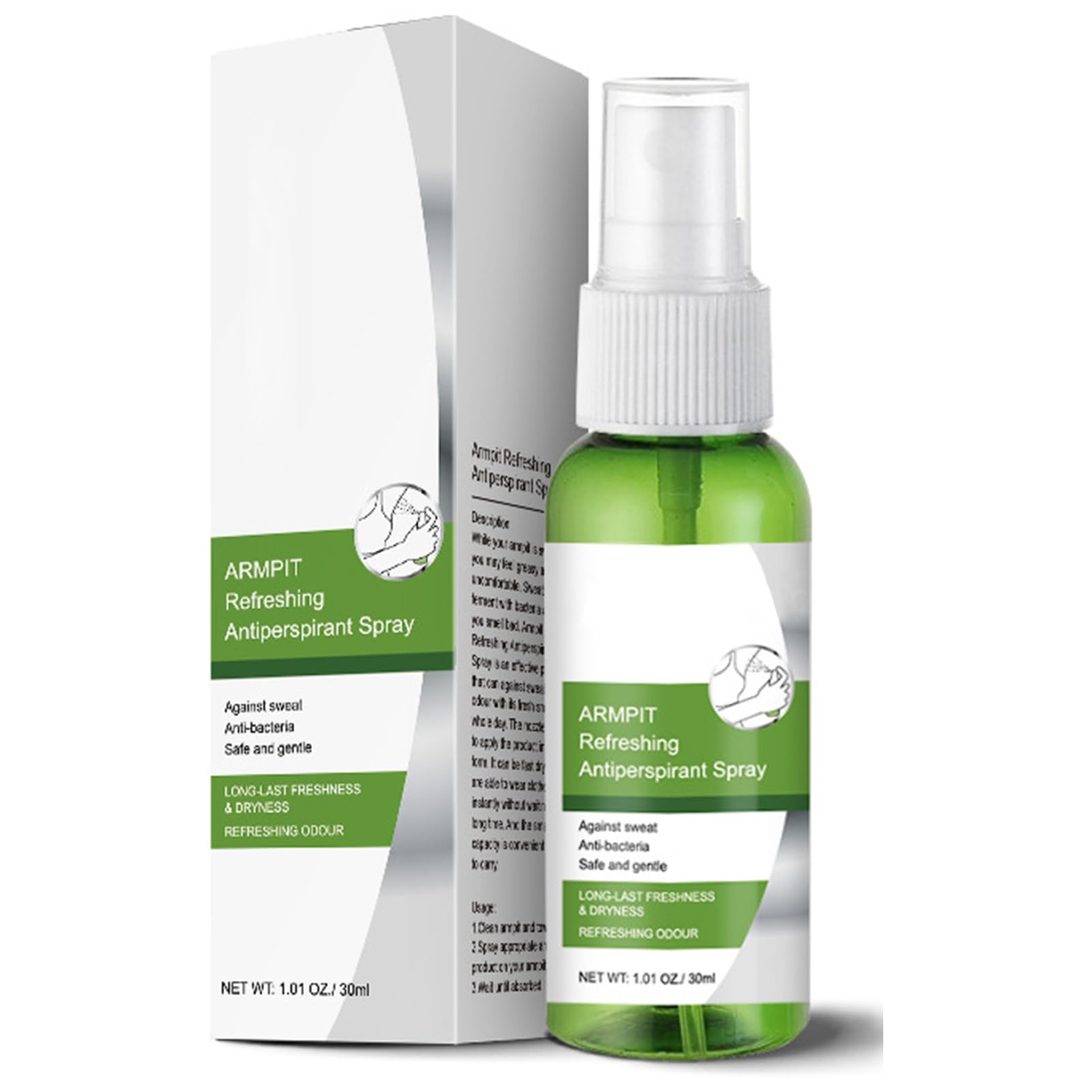 Maximum Strength Antiperspirant Spray, Strong Deodorant for Excessive Sweating & Hyperhidrosis Treatment - Refreshing Odour - 30ml