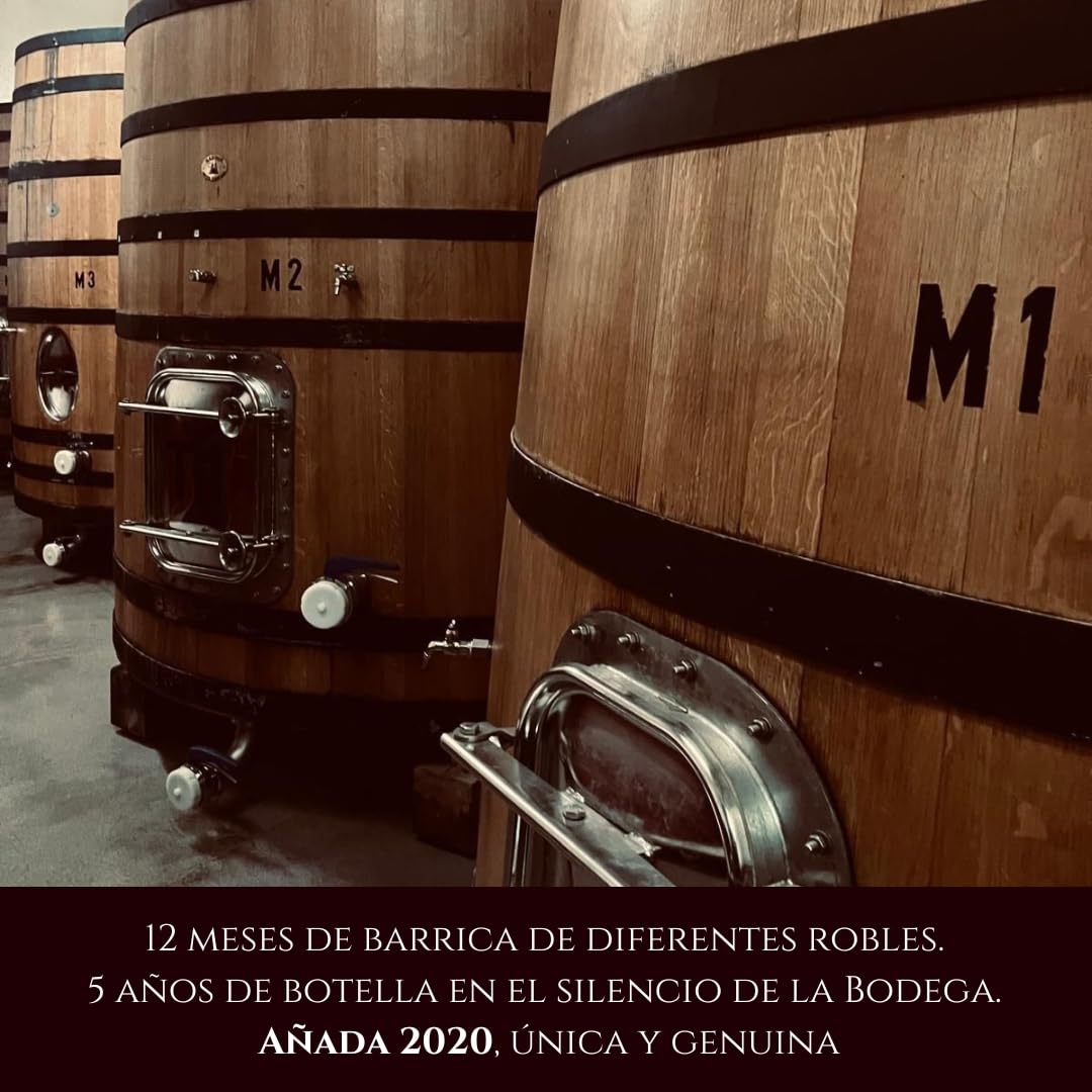 Henrique de Benoît® Vino Tinto Premium Reserva 2020 Pack 3 Botellas 750 ml | Tempranillo 45% Syrah 45%, Graciano 10% | 12 Meses Barrica + 5 Años Botella | Regalo Gourmet Vino Tinto Campiña - Madrid