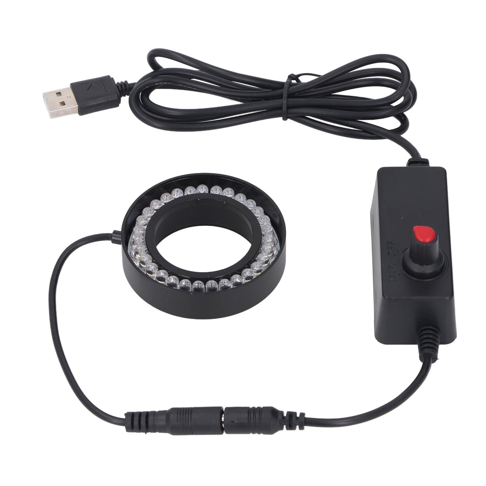 Anneau lumineux LED USB Luminosité réglable, 31 LED USB anneau lumineux microscope pour croscope stéréo, avec compatibilité transparente, pratique pour diverses applications