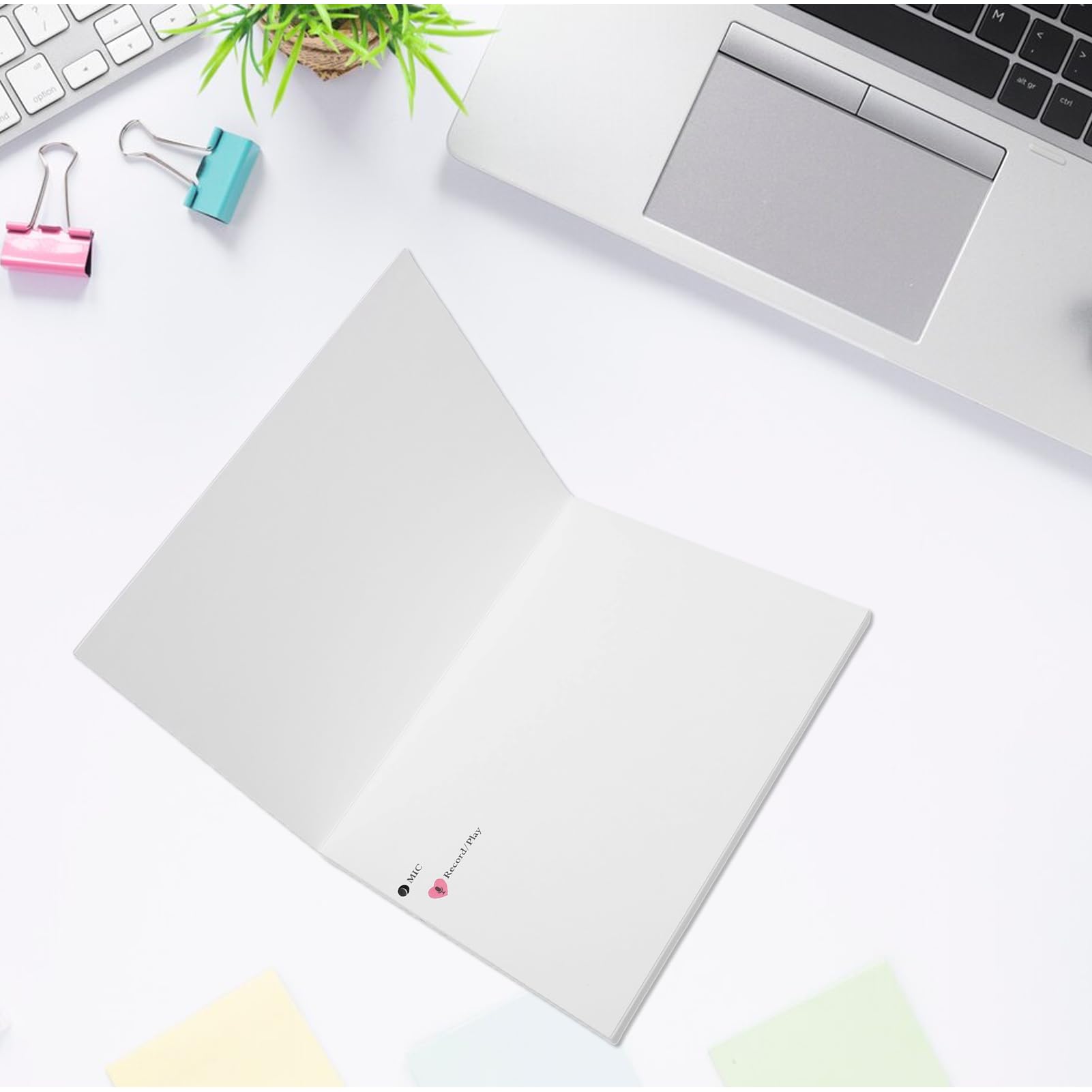 Diyeeni Tarjetas de felicitación de audio en blanco grabables, audio en 4 minutos, tarjeta de voz personalizables y graba saludos, con sobre, regalos de cumpleaños para amigos y familiares
